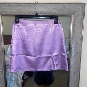 purple mini skirt